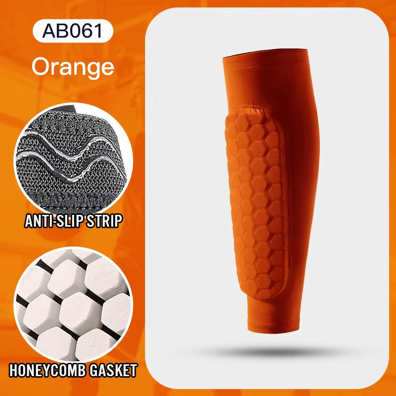 Leg Sleeves Shin Guards Shockproof Honeycomb Nylon Support Sock Shin Protector Soccer Gear Soccer Shields Sports Legging