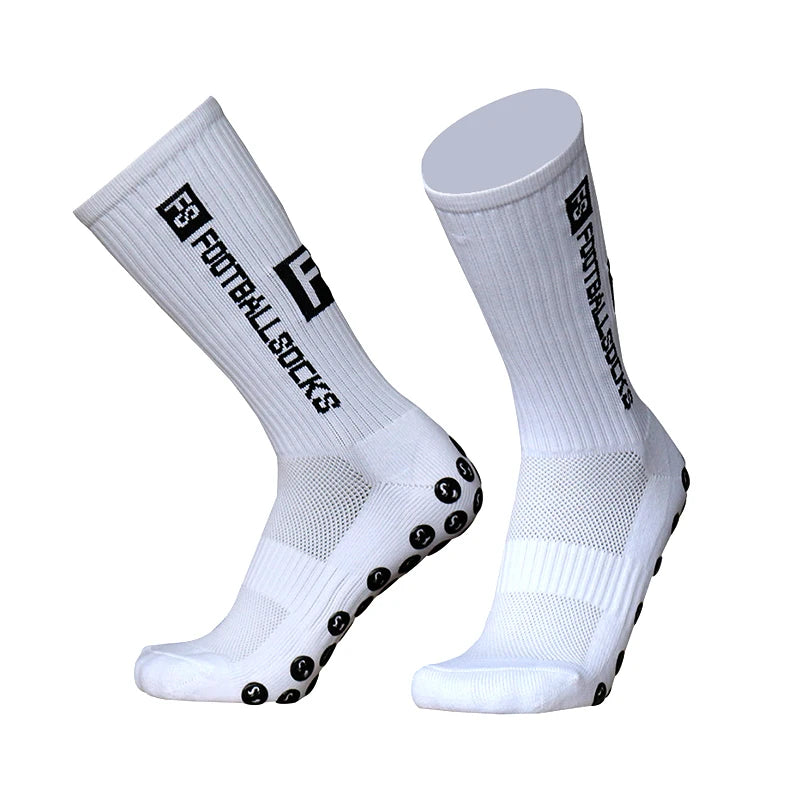 New Style FS Football Socks round Silicone Suction Cup Grip anti Slip Soccer Socks Sports Men Women Baseball Rugby Socks