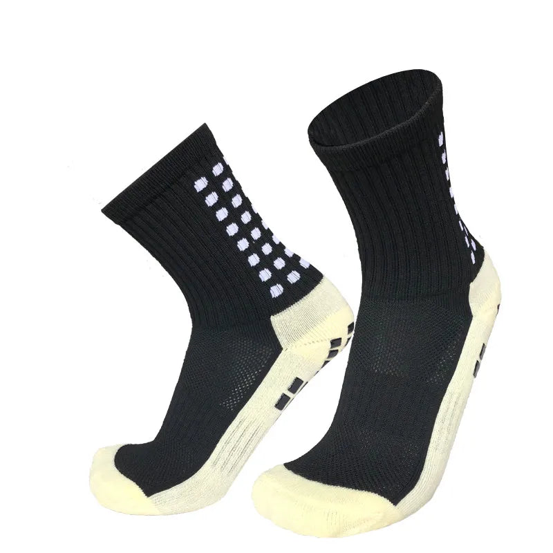 New Style FS Football Socks round Silicone Suction Cup Grip anti Slip Soccer Socks Sports Men Women Baseball Rugby Socks