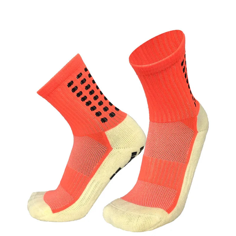 New Style FS Football Socks round Silicone Suction Cup Grip anti Slip Soccer Socks Sports Men Women Baseball Rugby Socks