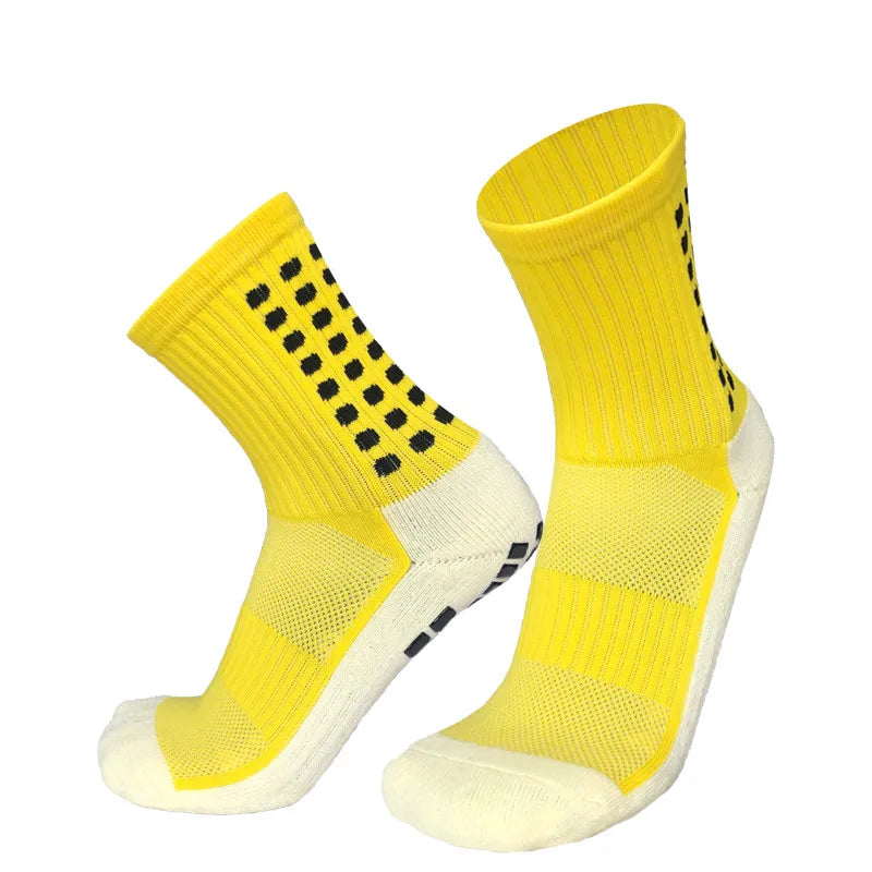 New Style FS Football Socks round Silicone Suction Cup Grip anti Slip Soccer Socks Sports Men Women Baseball Rugby Socks