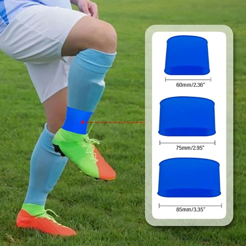 1 Pair Soccer Shin Guard Straps Silicones Shin Pad Holder Practical Shin Pad Banding for Football Running Cycling Sports