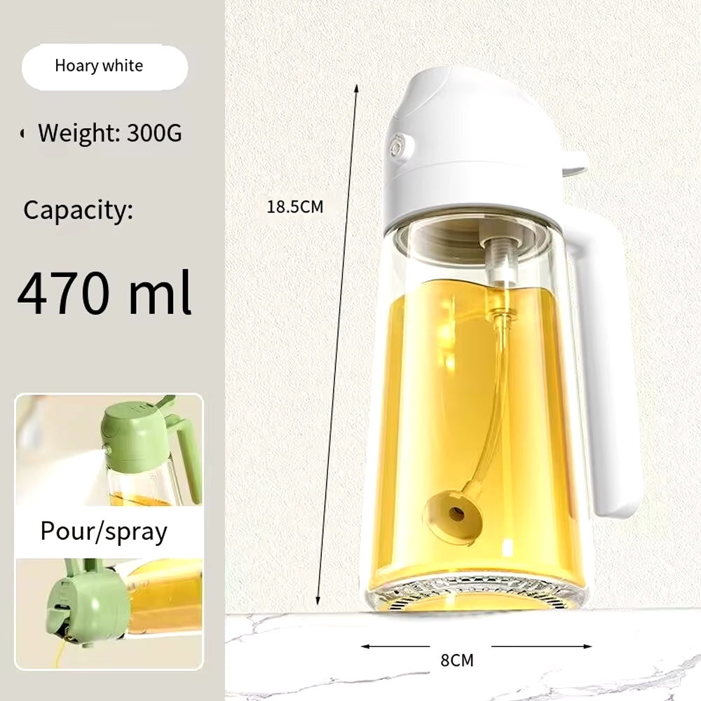 Press Type Glass Oil Spray Oil Bottle Spray Oil Dispenser Oil Jar BBQ Kitchen Baking Roasting Picnic Kitchen Toolglass Oil Spray