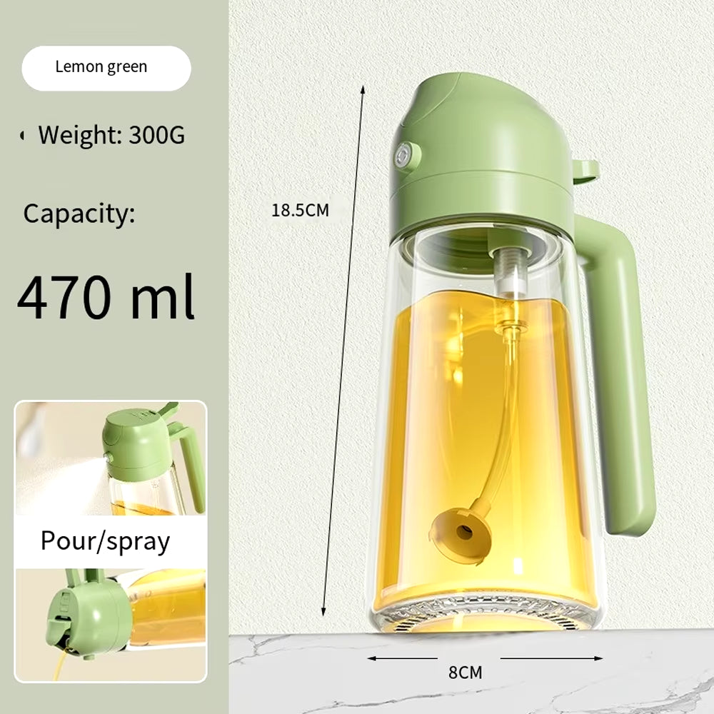 Press Type Glass Oil Spray Oil Bottle Spray Oil Dispenser Oil Jar BBQ Kitchen Baking Roasting Picnic Kitchen Toolglass Oil Spray