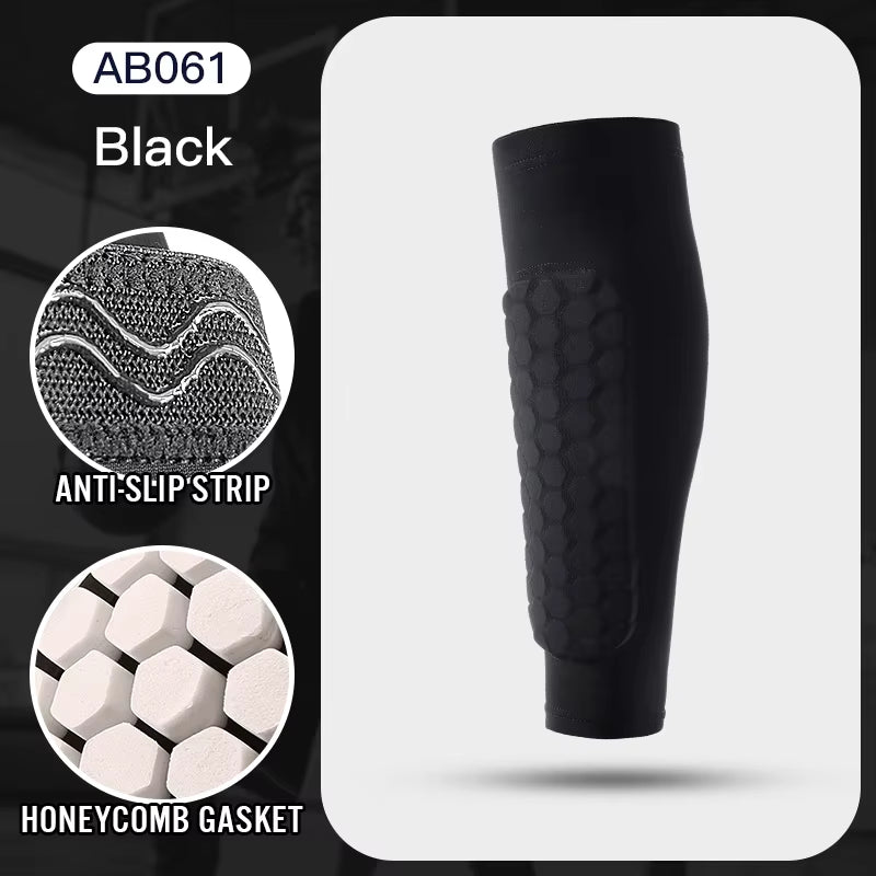 Leg Sleeves Shin Guards Shockproof Honeycomb Nylon Support Sock Shin Protector Soccer Gear Soccer Shields Sports Legging