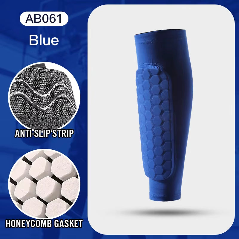 Leg Sleeves Shin Guards Shockproof Honeycomb Nylon Support Sock Shin Protector Soccer Gear Soccer Shields Sports Legging