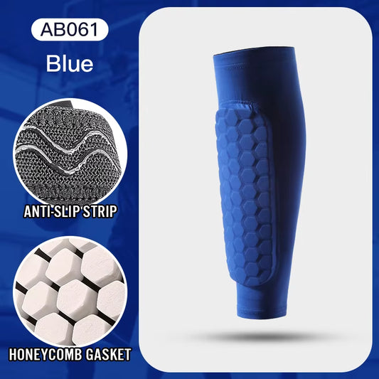 Leg Sleeves Shin Guards Shockproof Honeycomb Nylon Support Sock Shin Protector Soccer Gear Soccer Shields Sports Legging