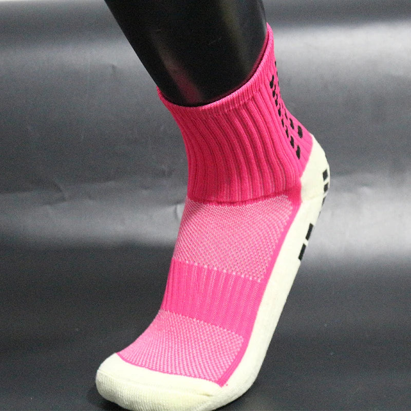 New Style FS Football Socks round Silicone Suction Cup Grip anti Slip Soccer Socks Sports Men Women Baseball Rugby Socks