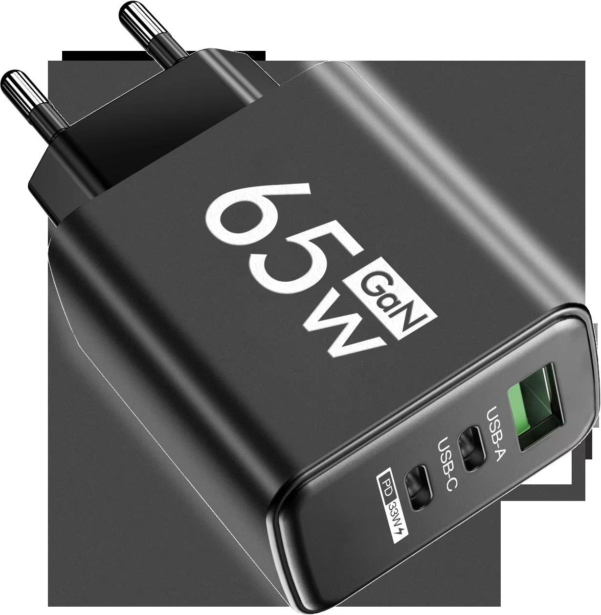 65W Gan USB Charger Fast Charging Quick Charger3.0 Travel Charger for Iphone 15 Samsung Xiaomi Mobile Phone Adapter EU US Plug