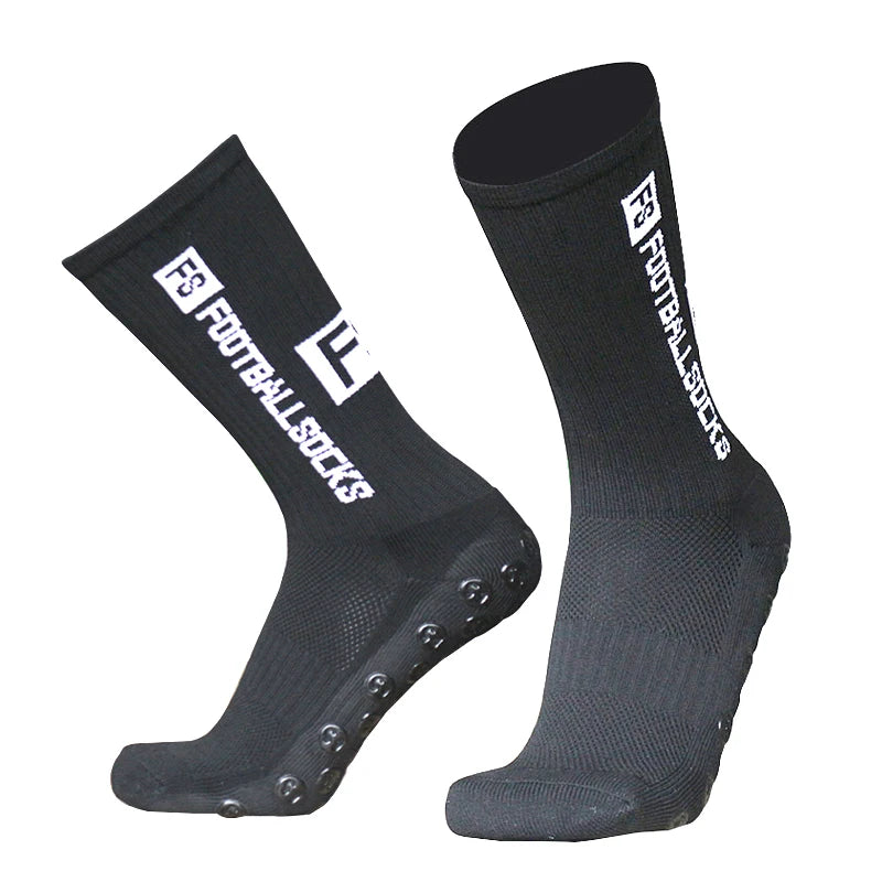New Style FS Football Socks round Silicone Suction Cup Grip anti Slip Soccer Socks Sports Men Women Baseball Rugby Socks