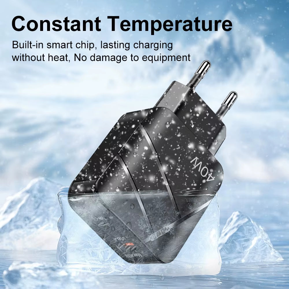 40W PD USB C Charger Quick Charge QC 3.0 Wall Charger Adapter for Iphone 14 13 Samsung Xiaomi USB Charger Fast Charging