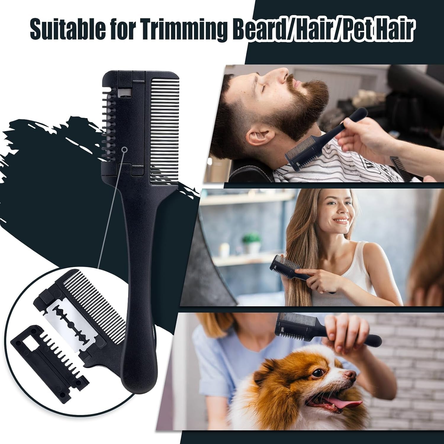 Bartpflege Set Für Männer, Geschenke Für Männer, Bart Geschenk  Geschenke Beard Set 60ML Bartshampoo, 30ML Bartöl, 2 Bartschere, Balsam, Bürste, Kamm, Tasche, Bartschneider Kamm