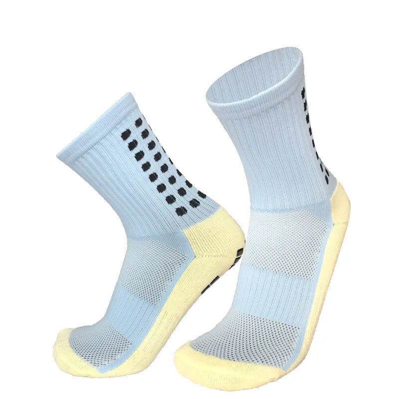 New Style FS Football Socks round Silicone Suction Cup Grip anti Slip Soccer Socks Sports Men Women Baseball Rugby Socks
