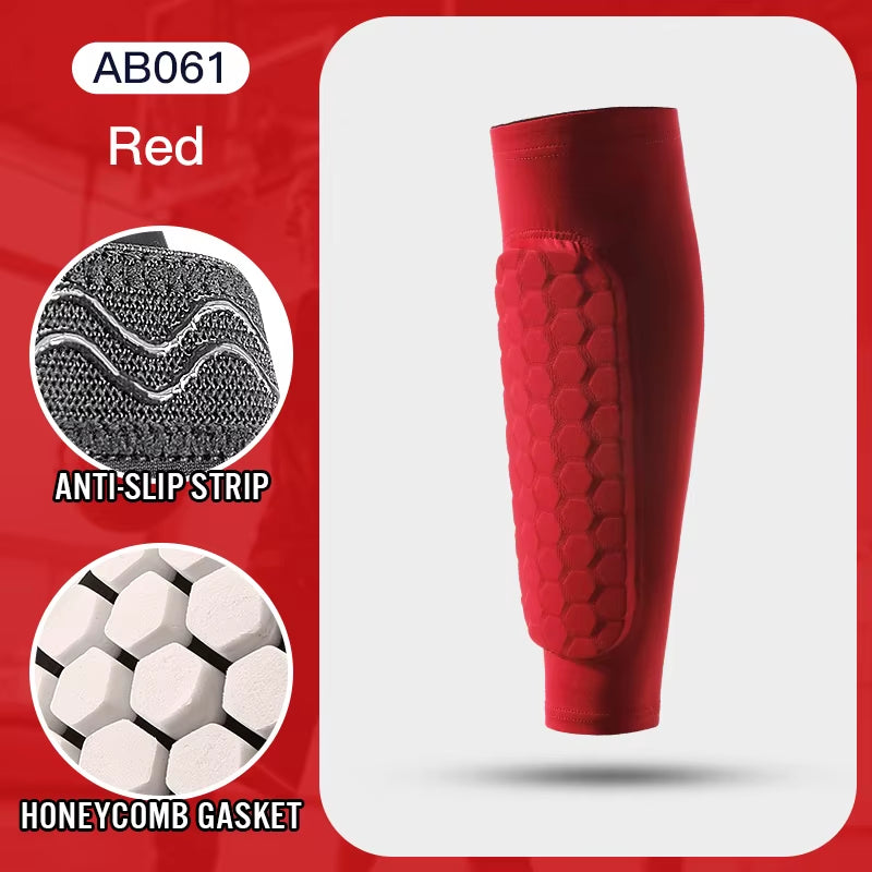 Leg Sleeves Shin Guards Shockproof Honeycomb Nylon Support Sock Shin Protector Soccer Gear Soccer Shields Sports Legging